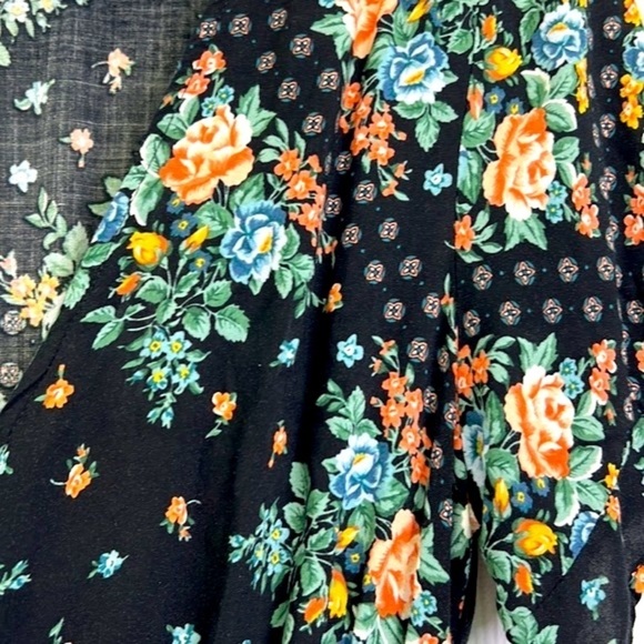 O’Neill - Nicole Floral Colorful Short Sleeve Button Down Midi Dress Size Small - Picture 9 of 12